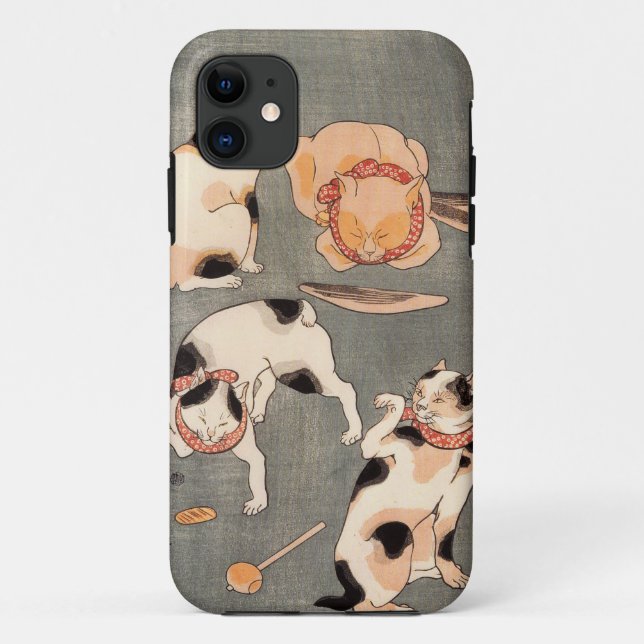 たとえ尽の内（上）, 国芳 Japanese Cats(1), Kuniyoshi, Ukiyo-e Case-Mate iPhone Case (Back)