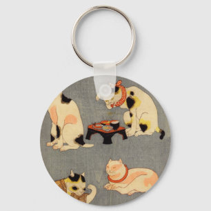 たとえ尽の内(中), 国芳 Japanese Cats(2), Kuniyoshi, Ukiyo-e Key Ring