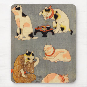 たとえ尽の内(中), 国芳 Japanese Cats(2), Kuniyoshi, Ukiyo-e Mouse Pad