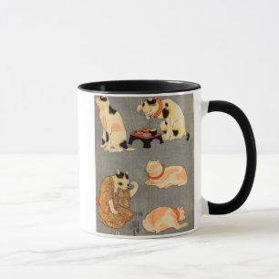 たとえ尽の内(中), 国芳 Japanese Cats(2), Kuniyoshi, Ukiyo-e Mug