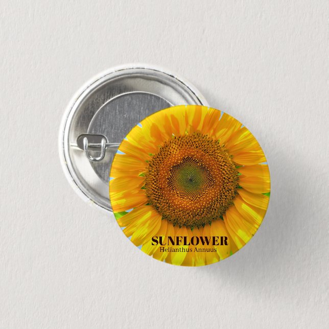 ひまわり 3 CM ROUND BADGE (Front & Back)