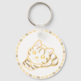やさしい黄色とトラねこのまどろみ   KEY RING