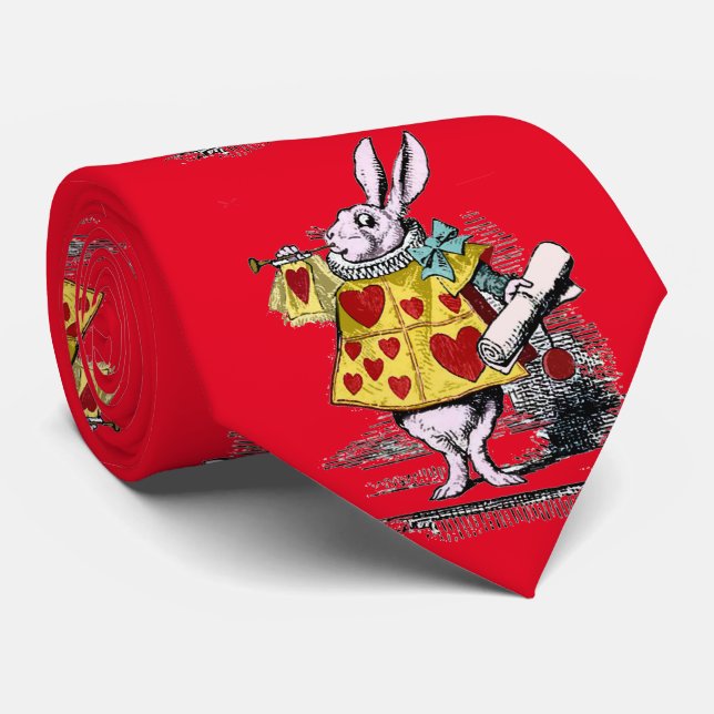 ウサギ , “ Alice's Adventures in Wonderland ” ネクタイ Tie (Rolled)