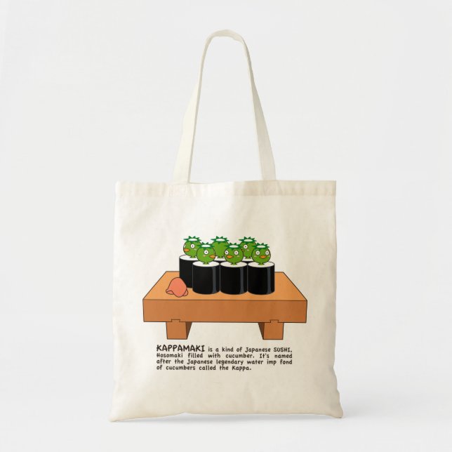 【カッパ巻き(英語バージョン)】 KAPPA-MAKI (English Ver.) Tote Bag (Front)