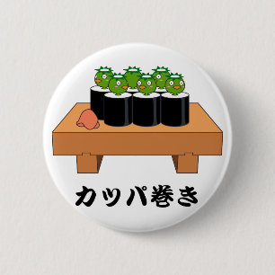 【カッパ巻き】 KAPPA-MAKI 6 CM ROUND BADGE