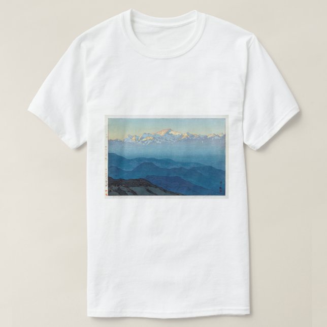カンチェンジュンガ, Kangchenjunga, Yoshida, Woodcut T-Shirt (Design Front)