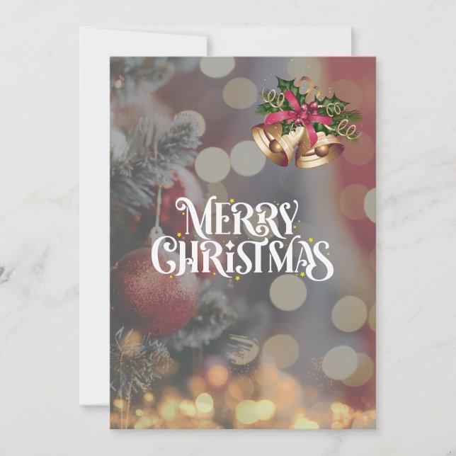 ゴージャス クリスマスツリーの煌めくクリスマスカード♡ HOLIDAY CARD (Front)