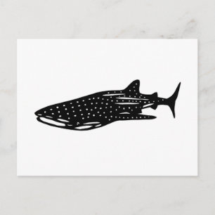 ジンベイザメ whale shark, rhincodon typus 切り絵 postcard