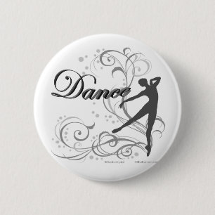 ダンス スクロール 6 CM ROUND BADGE