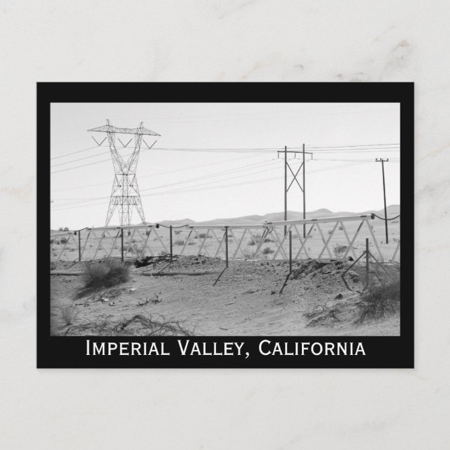 ¯\_(ツ)_/¯ Shrug Electricity Desert California Postcard (Front)