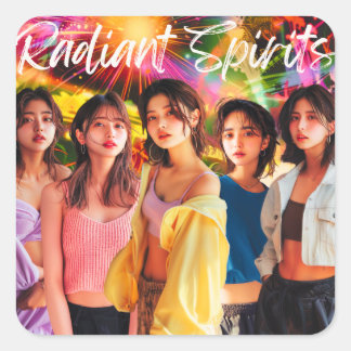 デジタルヒューマンアイドル「Radiant Dreams」　配信記念シール スクエアシール Square Sticker