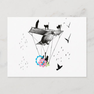 ネコと飛行機 POSTCARD