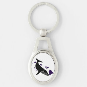ハワイパープルアイランズザトウクジラPurple Key Ring