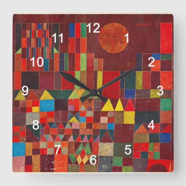 パウル・クレー SQUARE WALL CLOCK (Front)