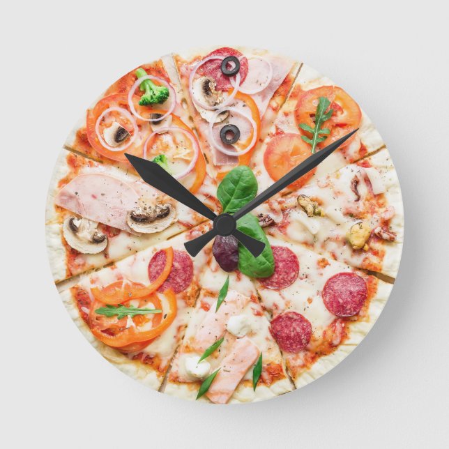 ピザ 壁掛け時計 pizza Wall clock (Front)
