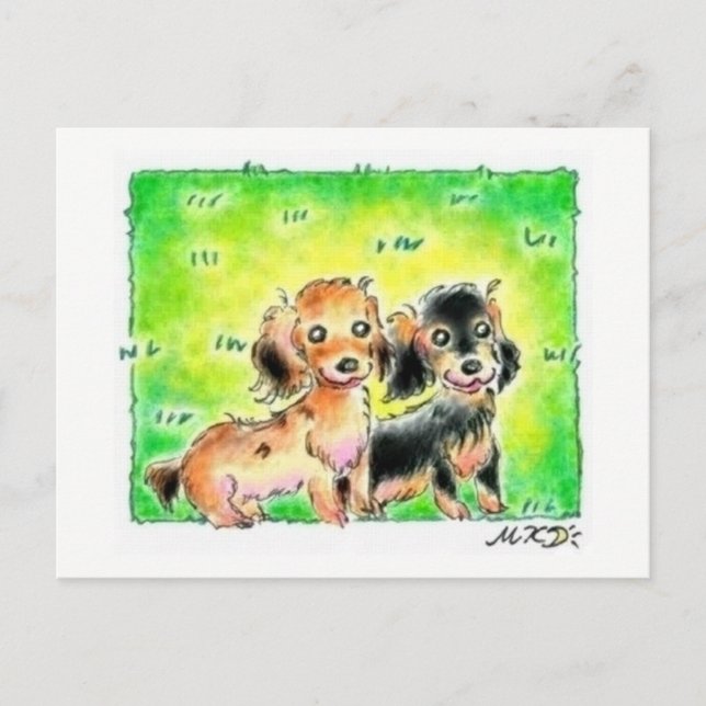 ミニチュアダックスフントちゃん POSTCARD (Front)