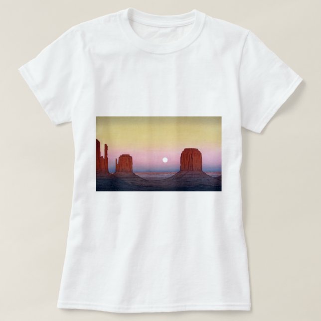 モニュメント・バレー, Monument Valley, Yoshida, Woodcut T-Shirt (Design Front)