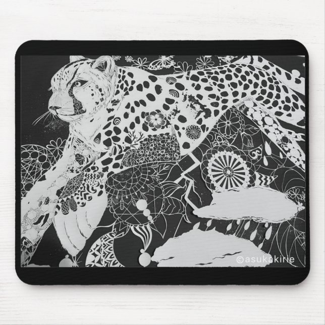 モノトーン/チーターのマウスパッド  MOUSE PAD (Front)
