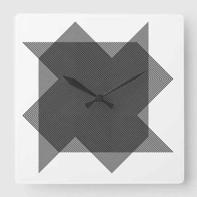 モ ア レ 現 で ア  象 030 SQUARE WALL CLOCK (Front)