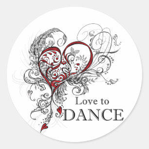ラヴ トウ ダンス CLASSIC ROUND STICKER