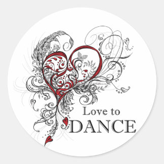 ラヴ トウ ダンス CLASSIC ROUND STICKER
