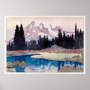 レーニア山, Mount Rainier, Hiroshi Yoshida, W Poster