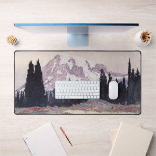 レーニア山, Mount Rainier, Hiroshi Yoshida, Woodcut Desk Mat