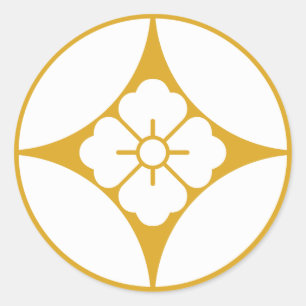 七宝に花角 CLASSIC ROUND STICKER