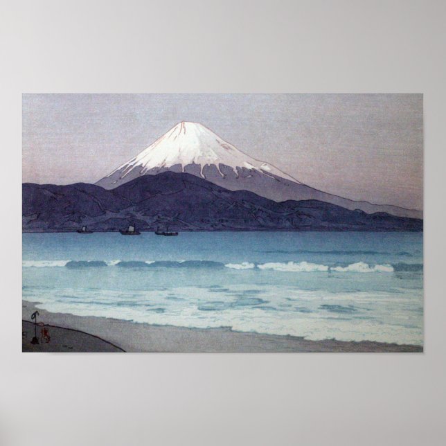 三保の富士, Mt. Fuji seen from Miho peninsula, Yoshida Poster (Front)