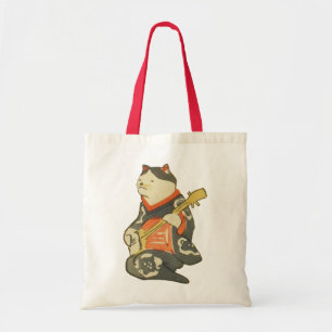 三味線を弾く猫, 国芳 Cat Playing Guitar Tote Bag