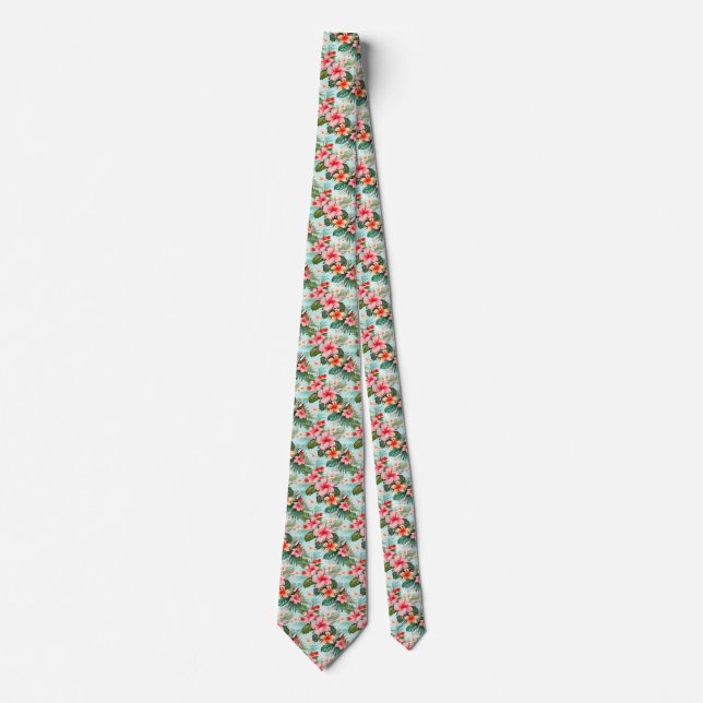 上品な花柄ストライプ TIE (Front)