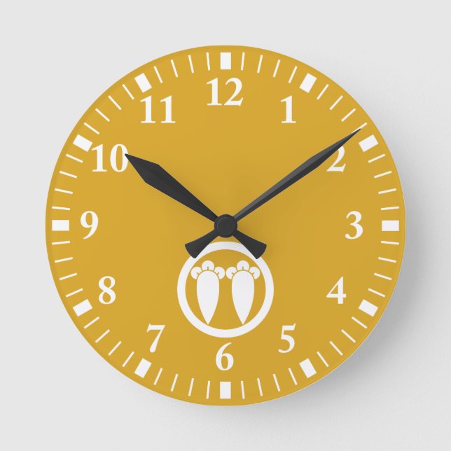 丸に並び丁子 ROUND CLOCK (Front)