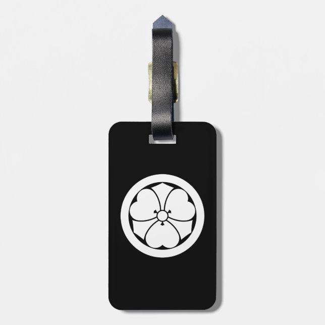 丸に剣酢漿草 ラゲッジタグ LUGGAGE TAG (Back Vertical)