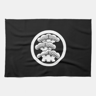 丸に左三階松 TEA TOWEL