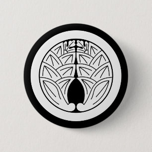 丸に抱き茗荷 6 CM ROUND BADGE