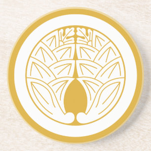 丸に抱き茗荷 COASTER