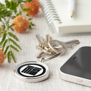 丸に福の角字 KEY RING