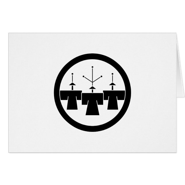 丸に豆造桐 (Front Horizontal)