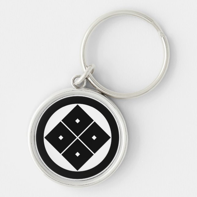 丸に隅立て四つ目 KEY RING (Front)