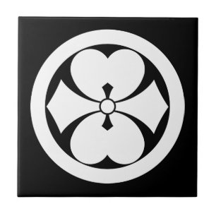 丸に二つ剣酢漿草 TILE