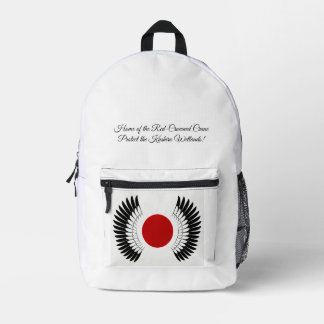 丹頂旗・バックパック（Red-Crowned Crane Flag Backpack） Printed Backpack