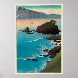 久手の浜, Kude Beach in Wakasa, Hasui Kawase, Poster