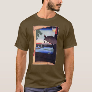 亀と富士山, 広重 Turtle and Mount Fuji, Hiroshige, Ukiyoe T-Shirt