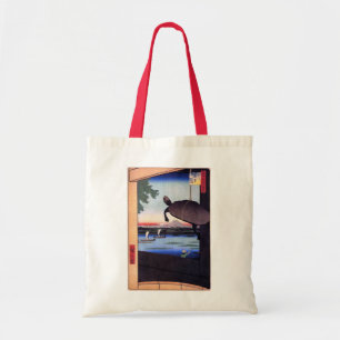 亀と富士山, 広重 Turtle and Mount Fuji, Hiroshige, Ukiyoe Tote Bag