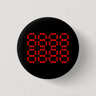 八八八八八八八八 88888888   Lucky Numbers 3 Cm Round Badge