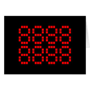 八八八八八八八八 88888888   Lucky Numbers Card