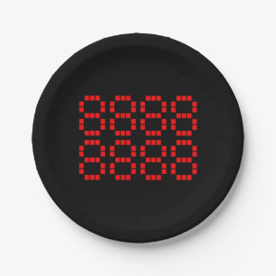 八八八八八八八八 88888888   Lucky Numbers Paper Plate