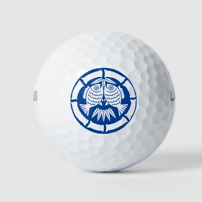 八節の竹の内に対い鯛B ゴルフボール GOLF BALLS (Front)