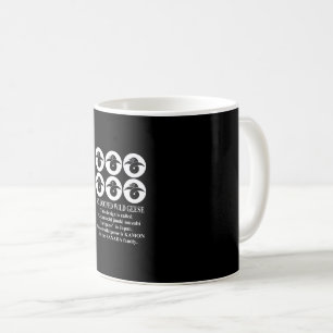 六連石持ち地抜き結び雁金 COFFEE MUG