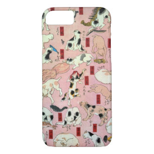 其のまま地口猫飼好五十三疋（上）, 国芳 Cats(1), Kuniyoshi, Ukiyo-e Case-Mate iPhone Case